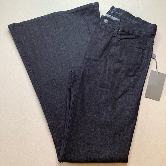 7 For All Mankind Jeans 26X32 Bell Bottom Lexie Mercer NWT! - Picture 3 of 5